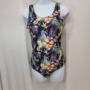 Women's Size L Popular Swimsuit Vest Leaf Flower Print Star Sky Tie Dyed Swimsui